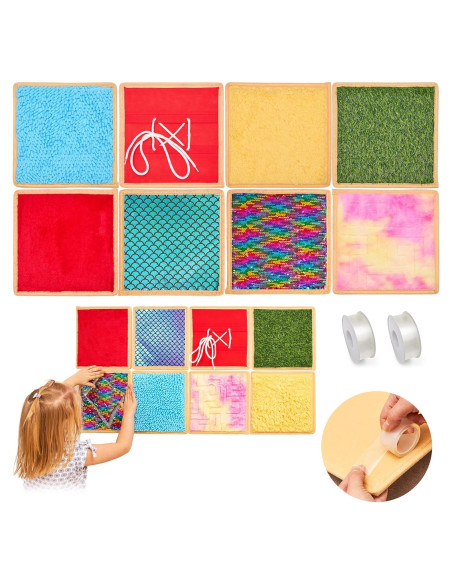 Panel Sensorial para Niños Odoxia - 8 Azulejos Texturizados Panel Sensorial para Niños Odoxia - 8 Azulejos Texturizados