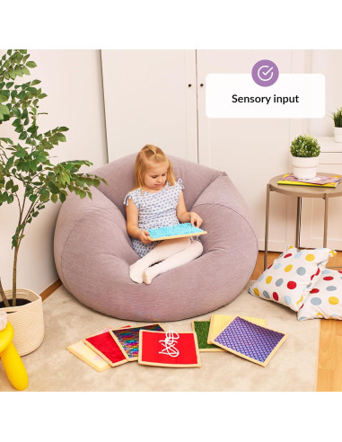 Panel Sensorial para Niños Odoxia - 8 Azulejos Texturizados