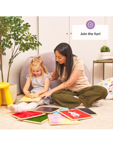 Panel Sensorial para Niños Odoxia - 8 Azulejos Texturizados