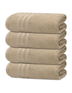 Juego de 4 Toallas de Baño Tens, 100% Algodón, 68.5 x 137 cm