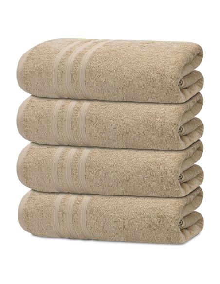 Juego de 4 Toallas de Baño Tens, 100% Algodón, 68.5 x 137 cm
