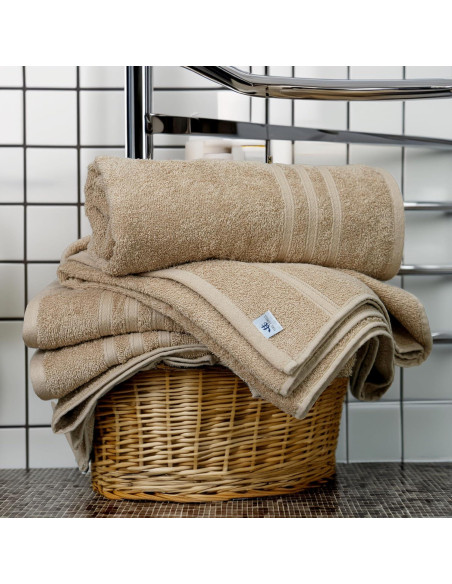 Juego de 4 Toallas de Baño Tens, 100% Algodón, 68.5 x 137 cm