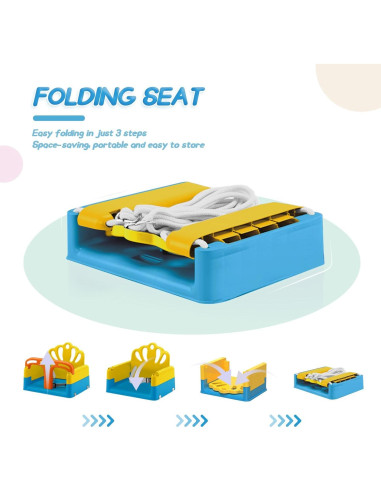 Columpio Plegable para Niños Yozoia Azul Ajustable 7.44 kg