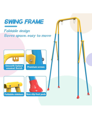 Columpio Plegable para Niños Yozoia Azul Ajustable 7.44 kg