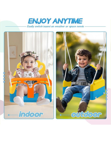 Columpio Plegable para Niños Yozoia Azul Ajustable 7.44 kg