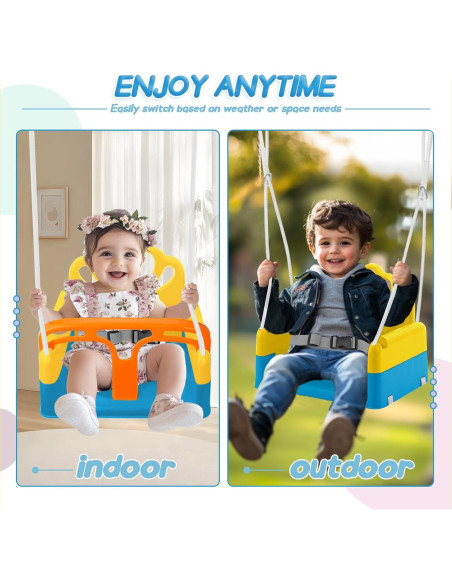 Columpio Plegable para Niños Yozoia Azul Ajustable 7.44 kg