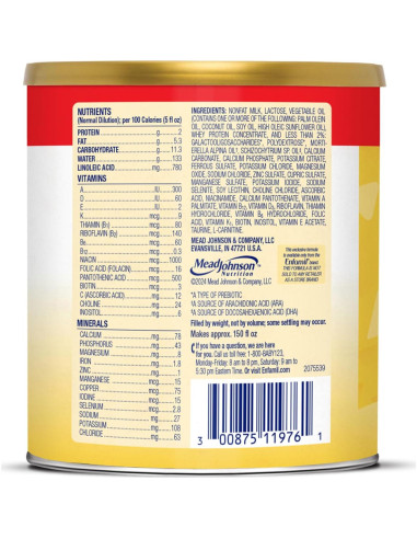 Fórmula Infantil Enfamil 600 g - Leche con DHA y Hierro