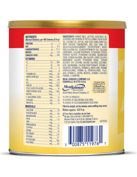 Fórmula Infantil Enfamil 600 g - Leche con DHA y Hierro