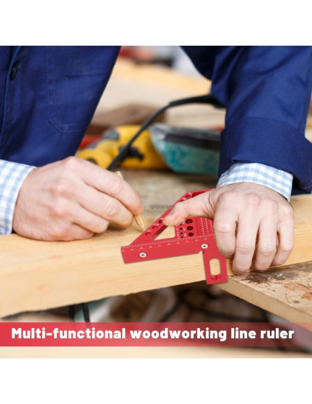 Regla de Medición Multi-Angulo 3D Trasylph 22.5-90 Roja