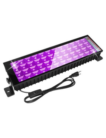 Barra de Luz Negra LED 100W ycponggon, 43.2x12.9cm, IP66