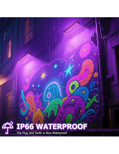 Barra de Luz Negra LED 100W ycponggon, 43.2x12.9cm, IP66