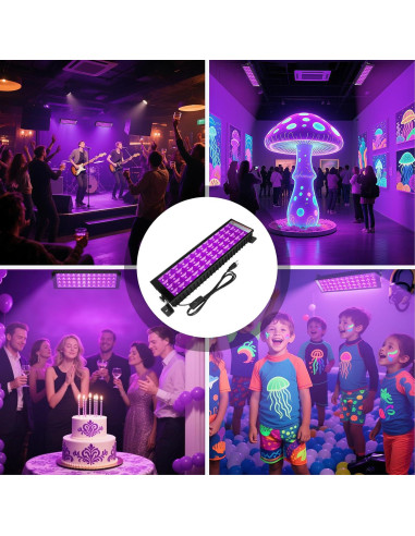 Barra de Luz Negra LED 100W ycponggon, 43.2x12.9cm, IP66