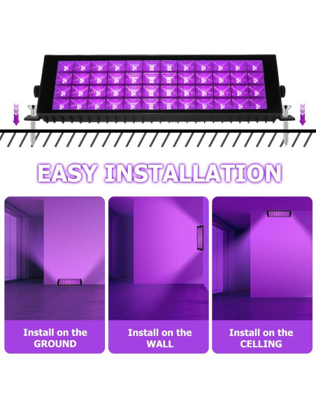 Barra de Luz Negra LED 100W ycponggon, 43.2x12.9cm, IP66