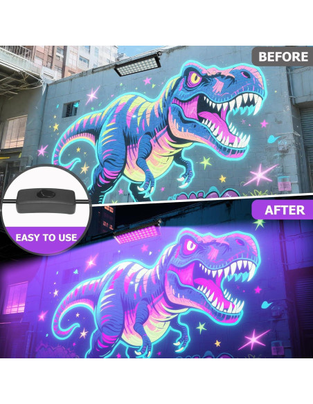 Barra de Luz Negra LED 100W ycponggon, 43.2x12.9cm, IP66