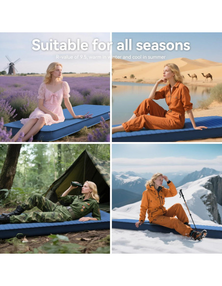 Colchoneta Autoinflable PineHike 200x74 cm Espuma Memoria 10.16 cm