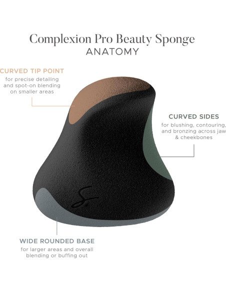 Esponja de Maquillaje Beauty Blender Original Vegana Negra