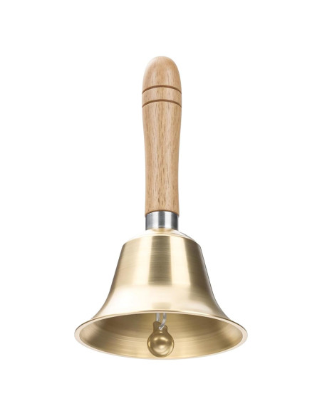 Campana de Mano Flezoo de Bronce Sólido 8 cm - Sonido Fuerte