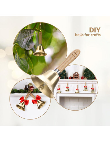 Campana de Mano Flezoo de Bronce Sólido 8 cm - Sonido Fuerte