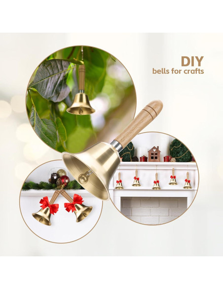 Campana de Mano Flezoo de Bronce Sólido 8 cm - Sonido Fuerte