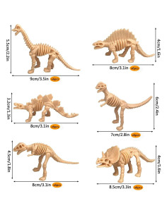 48 Figuras de Juguete Esqueletos de Dinosaurios PPXMEEUDC 2