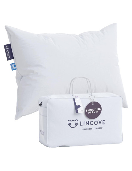 Almohada Lincove 100% Algodón Plumón Canadiense Estándar