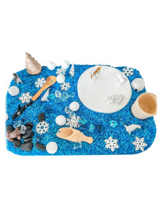 Bandejas Sensoriales Montessori para Niños - Animales Árticos