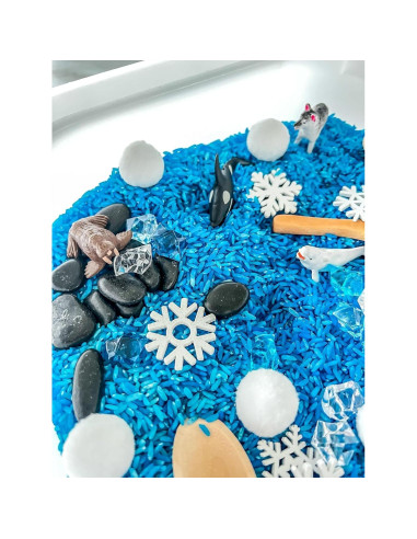 Bandejas Sensoriales Montessori para Niños - Animales Árticos