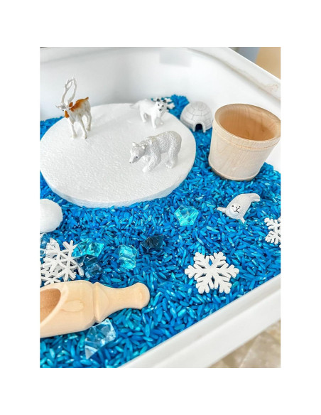 Bandejas Sensoriales Montessori para Niños - Animales Árticos