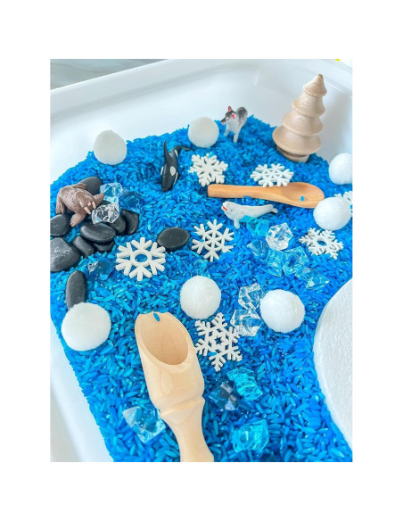 Bandejas Sensoriales Montessori para Niños - Animales Árticos