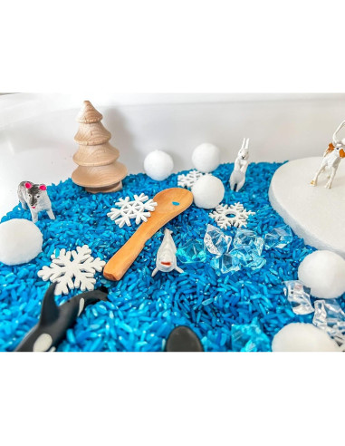 Bandejas Sensoriales Montessori para Niños - Animales Árticos