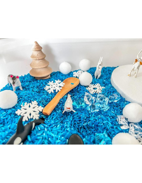 Bandejas Sensoriales Montessori para Niños - Animales Árticos