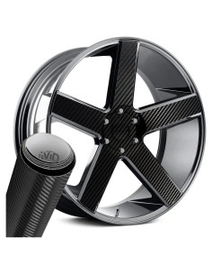 Vinilo Adhesivo VViViD para Rines Carbono Negro 4 Hojas 60.96x76.2cm