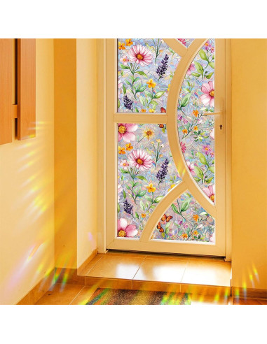 Película de Privacidad para Ventanas WBQMUNY 100x45 cm Vinilo