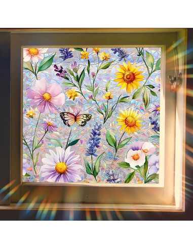 Película de Privacidad para Ventanas WBQMUNY 100x45 cm Vinilo