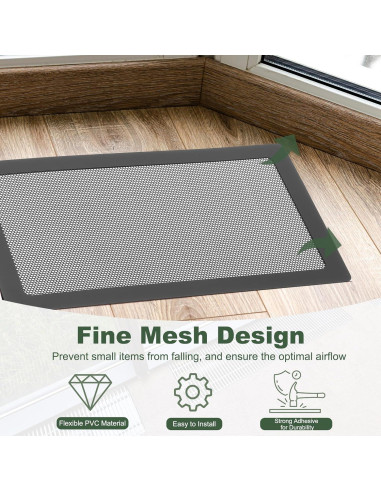 Cubiertas de Ventilación de Piso YOKIVE 4 Pcs PVC 25.4x5.08cm