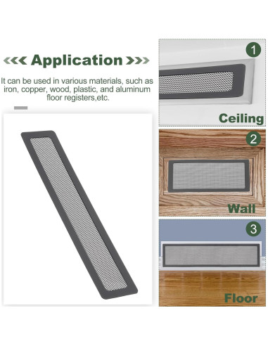 Cubiertas de Ventilación de Piso YOKIVE 4 Pcs PVC 25.4x5.08cm