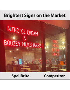 Cartel LED Personalizado SpellBrite 1 Carácter 16x3.8cm 2