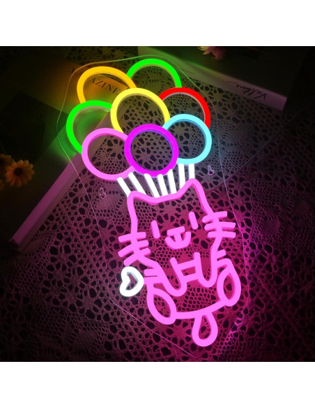 Luz de Neón LED Gato de Pelota 22x42 cm Decoración Luz de Neón LED Gato de Pelota 22x42 cm Decoración