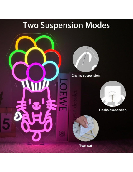 Luz de Neón LED Gato de Pelota 22x42 cm Decoración Luz de Neón LED Gato de Pelota 22x42 cm Decoración