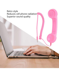 Teléfono Vintage Zopsc con Conector 3.5mm, Rosa 2