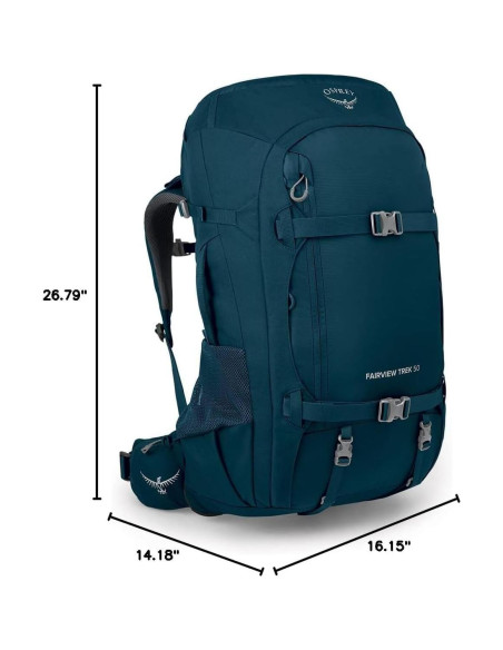 Mochila de Viaje Osprey Fairview Trek 50L para Mujeres - Azul Mochila de Viaje Osprey Fairview Trek 50L para Mujeres - Azul