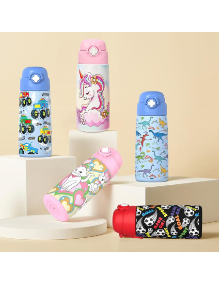 Botella de Agua Aislada Ntswasd Unicornio 0.47L a Prueba de Fugas
