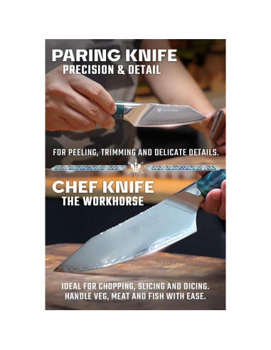 Conjunto de cuchillos Dalstrong 2 piezas - Chef 20 cm y Pelar 10 cm
