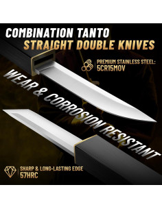 Conjunto de cuchillos Moontay Mini Katana Tanto - 24.9 cm 2