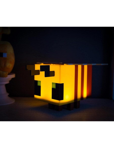 Lámpara LED Abeja Minecraft 5" Amarilla con Temporizador