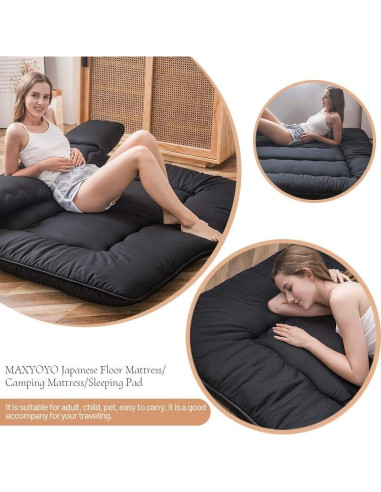 Colchón Futón MAXYOYO Individual Plegable 4" Negro