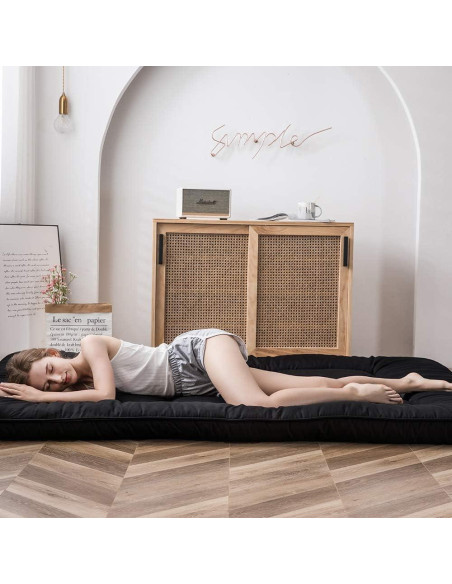 Colchón Futón MAXYOYO Individual Plegable 4" Negro