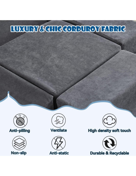 Bloques de Escalada de Espuma Jela Kids 6 Piezas Gris Oscuro