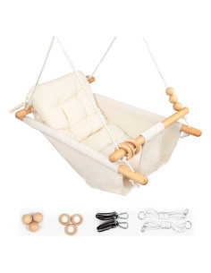 Columpio para Bebés Tislly Crema Ajustable Interior Exterior