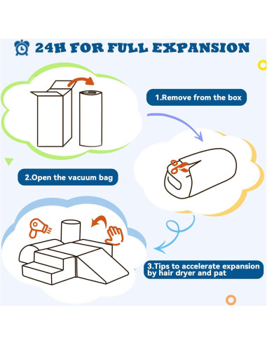 Bloques de Escalada de Espuma Jela Kids 6 Piezas Gris Oscuro